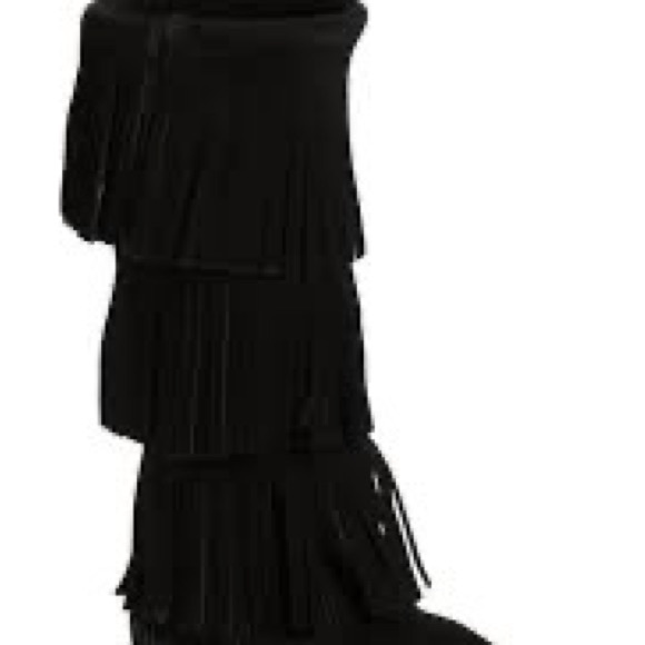 Minnetonka fringe boots black size 8 - Picture 6 of 6